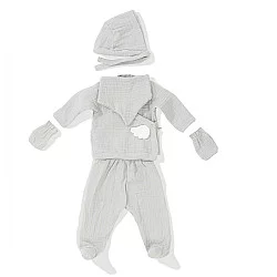 WALLXPERT Set za novorođenče (5 komada) Angel Wings Newborn Baby Set Grey