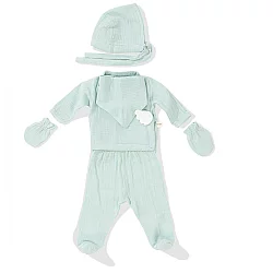WALLXPERT Set za novorođenče (5 komada) Angel Wings Newborn Baby Set Mint
