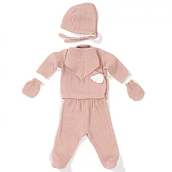 WALLXPERT Set za novorođenče (5 komada) Angel Wings Newborn Baby Set Pink