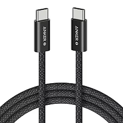 ANKER Zolo USB tip-C kabl M/M 1m, za Apple, super brzo punjenje 240W/480Mbps, pleteni, crni