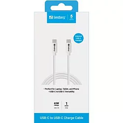 Sandberg Kabl Sandberg 136-52 USB-C na USB-C PD 65W 1m