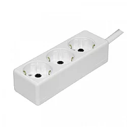 TEHNOELEKTRO Razvodnik sa 3 mesta 5m 2.5mm2 PPK03-5/WH