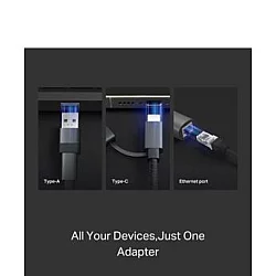 TP LINK Adapter UE310C USB-C /USB-A-> RJ45 Gigabit Ethernet Network