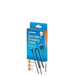 MANHATTAN Dual USB-C Charging Cable 100 W, 2 m 355810