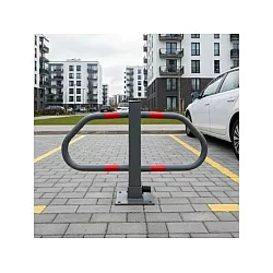 ModernHome Sklopiva parking barijera 50 cm sa ključem i reflektnom trakom (DNPL-006)