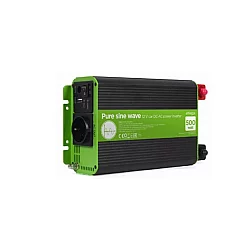 GEMBIRD EG-PWC-PS500-01 12V Cist sinusni auto inverter DC/AC 500W + USB port, 1,95KG