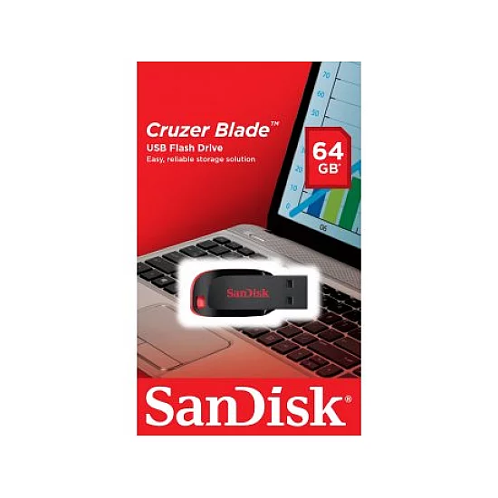 SANDISK USB Flash Cruzer Blade Teardrop 64 GB (SDCZ50-064G-B35) USB 2.0
