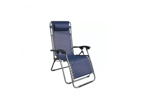 OSTALI Bastenska stolica podesiva metalna sa jastukom MESSINA crno-siva/karirana cena