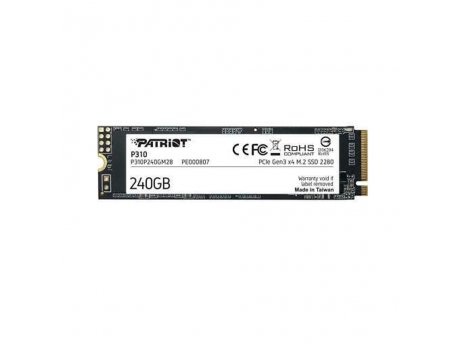 PATRIOT SSD M.2 NVMe 240GB Patriot P310 1700MBs/1000MBs P310P240GM28 cena