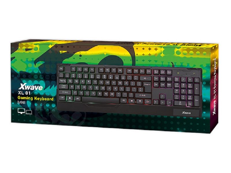 X WAVE Tastatura gejmerska sa RGB pozadinskim osvetljenjem crna,USA slova cena