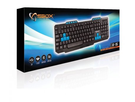 S BOX K 15 Crna/Plava Tastatura cena