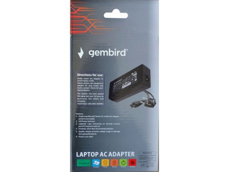 GEMBIRD NPA90-190-4740 (AS16) punjač za laptop 90W-19V-4.74A, 5.5x2.5mm black (983) 38954 cena