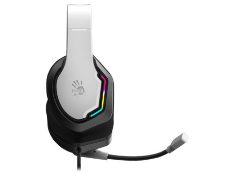 Bloody G260P Neon White 3.5mm Wired Over-Ear Stereo LED Gaming Headphones