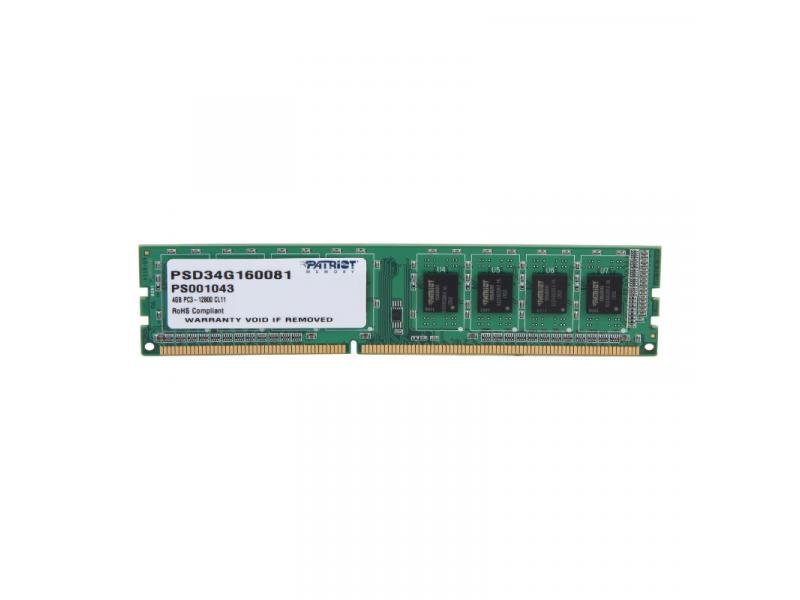 PATRIOT Memorija DDR3 4GB 1600MHz Signature PSD34G160081 cena