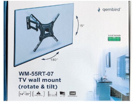 GEMBIRD WM-55RT-07 ** rotate/tilt VESA max. 40x40cm 14-55 max.20kg (872)