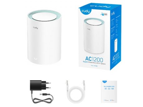 CUDY M1300 1-pack AC1200 Dual Band 2.4Ghz+5Ghz Whole Home Wi-Fi Mesh System ruter