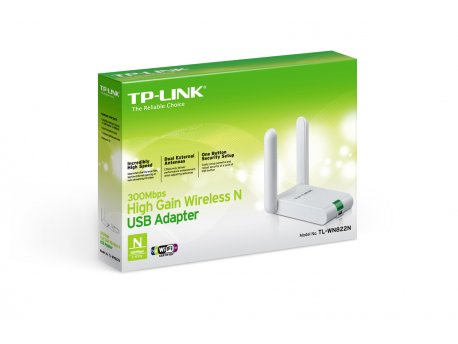 TP LINK Wi-Fi USB Adapter 300Mbps High Gain, USB kabl, WPS dugme, 2xeksterna antena - TL-WN822N cena