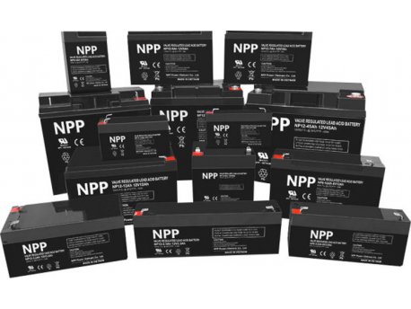 NPP NP12V-7.5Ah, AGM Battery, C20=7.5AH, T1, 151x65x94x100, 2,07KG