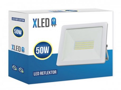 XLED Led reflektor 50W, 6500K, 4000Lm ,IP65, AC220-240V beli ( Xled 50w white )