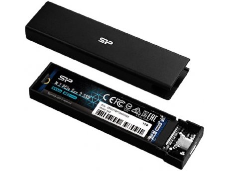 SILICON POWER M.2 NVMe or SATA SSD Rack, PD60, Tip-C, crni (SP000HSPSDPD60CK)