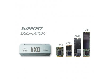 PATRIOT VXD M.2 PCIe RGB SSD kućište USB 3.2 Tip C/USB A PV860UPRGM