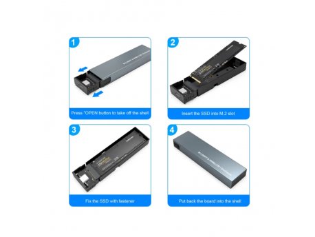 ZEUS HY2071 za M.2 NVME USB 3.0/3.1 kućište aluminijumsko