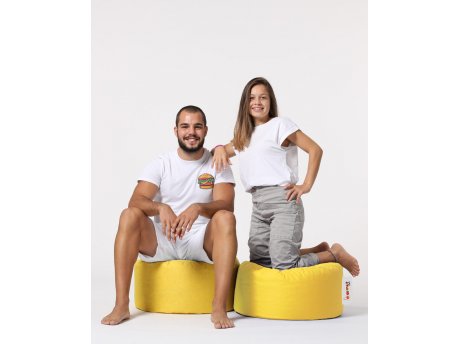 Atelier del Sofa Tabure Round Pouf Yellow