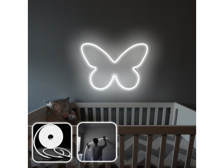 OPVIQ Zidna LED dekoracija Butterfly Medium White