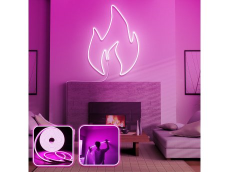 OPVIQ Zidna LED dekoracija Fire Medium Pink
