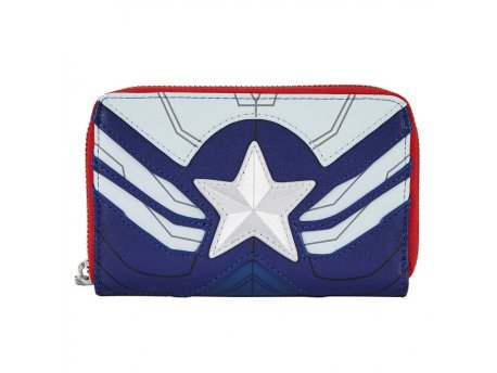 Loungefly Marvel Falcon Captain America Cosplay Zip Around Wallet