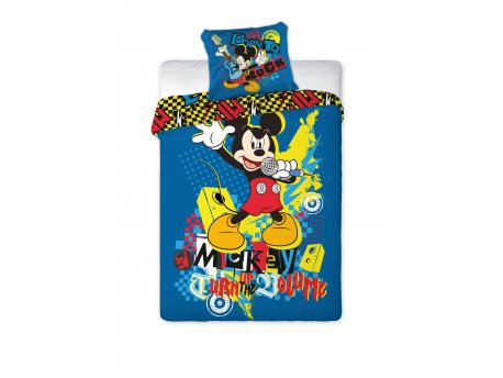 FARO Posteljina za decu Mickey Mouse - Born to Rock 160x200