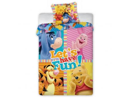 FARO Posteljina za decu Winnie the Pooh - Lets have fun 160x200